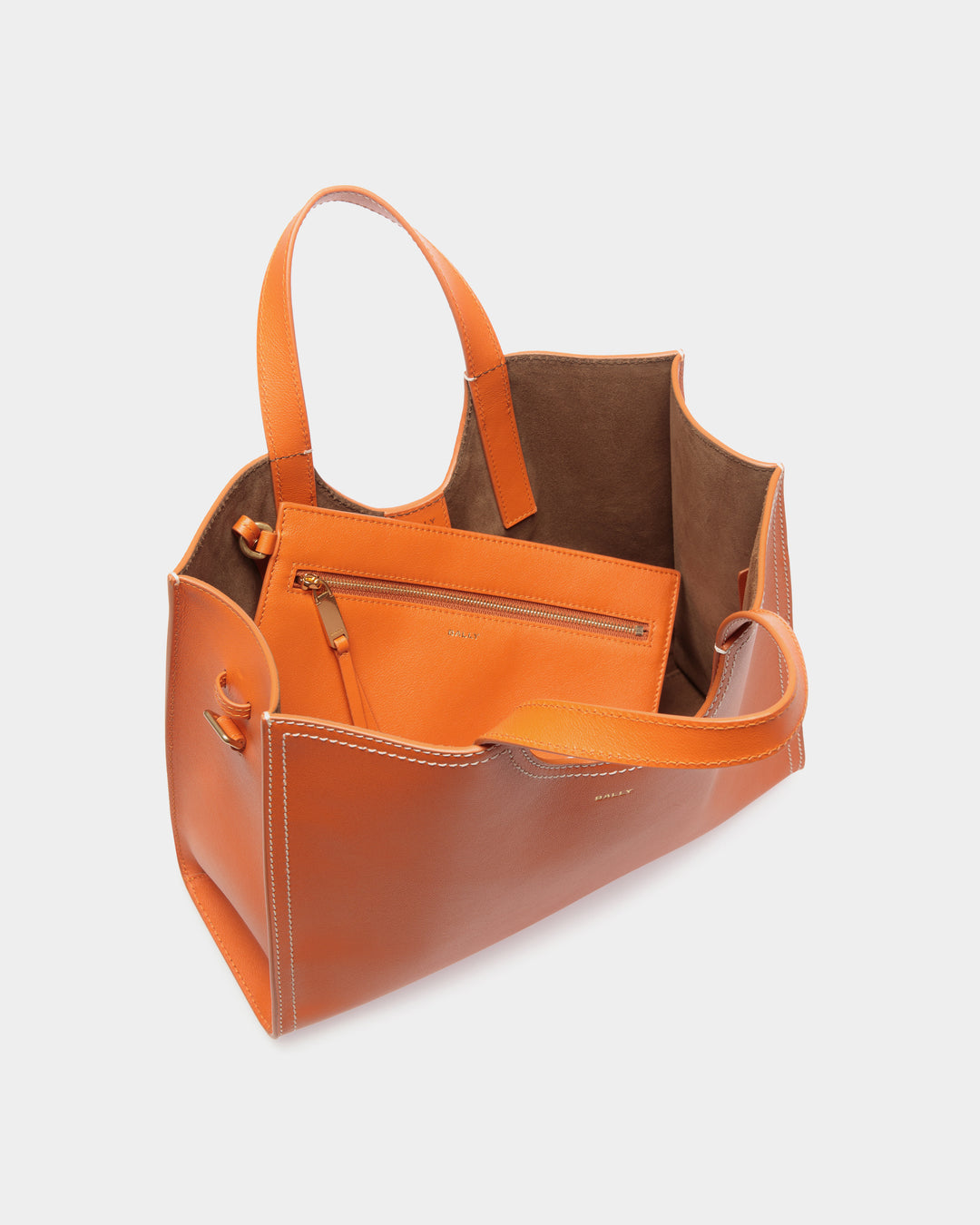 Easy Bally Tote Bag in Koi Orange Leather – BALLY